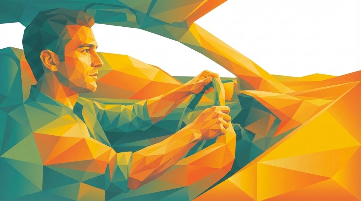 Persona al volante de un vehículo